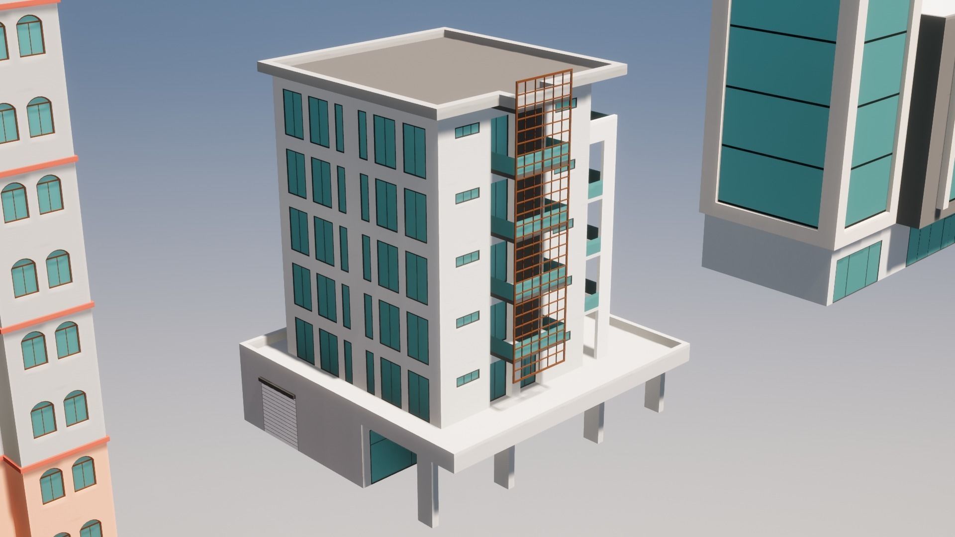 Low Poly Apartments - ED Model 6 Low-poly 3D model_35