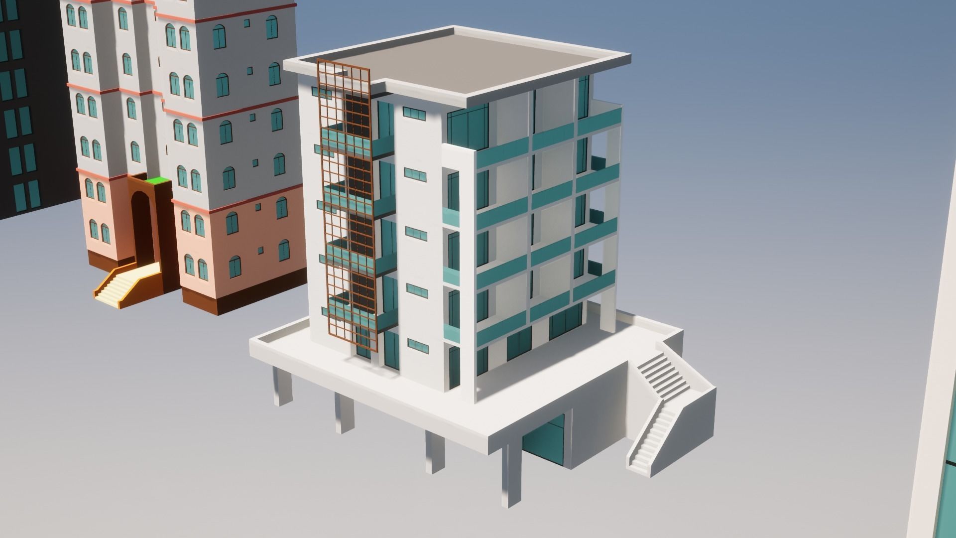 Low Poly Apartments - ED Model 6 Low-poly 3D model_36