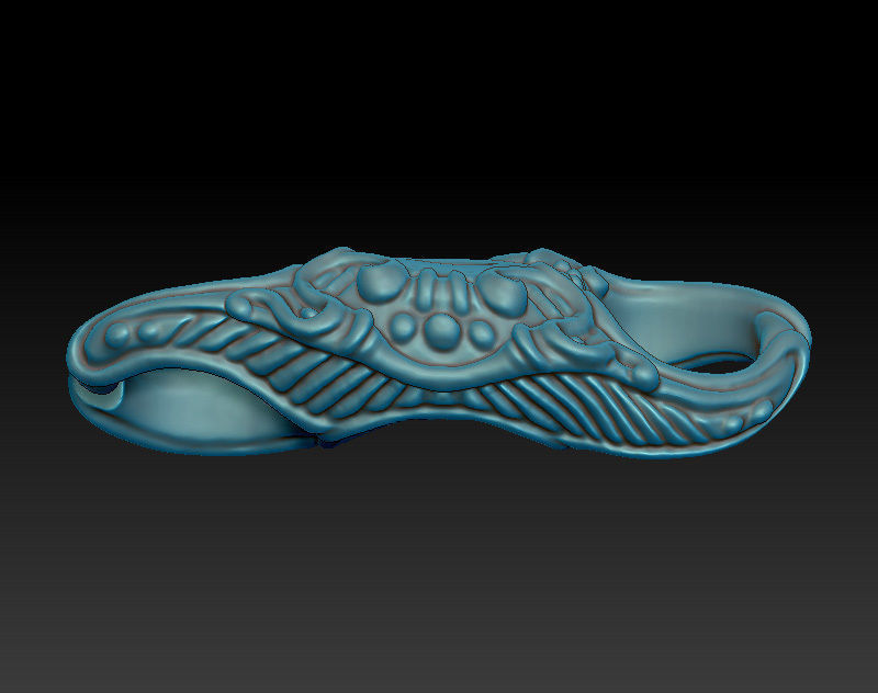 Sculpting bracelet design - jewelry model 3D print model_4