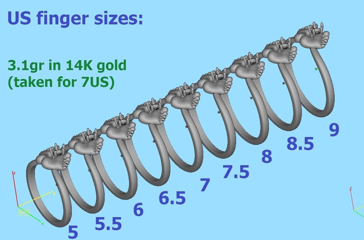 Baby Foot Ring Newborn Ring Birthstone 3dmodel 3D print model_17