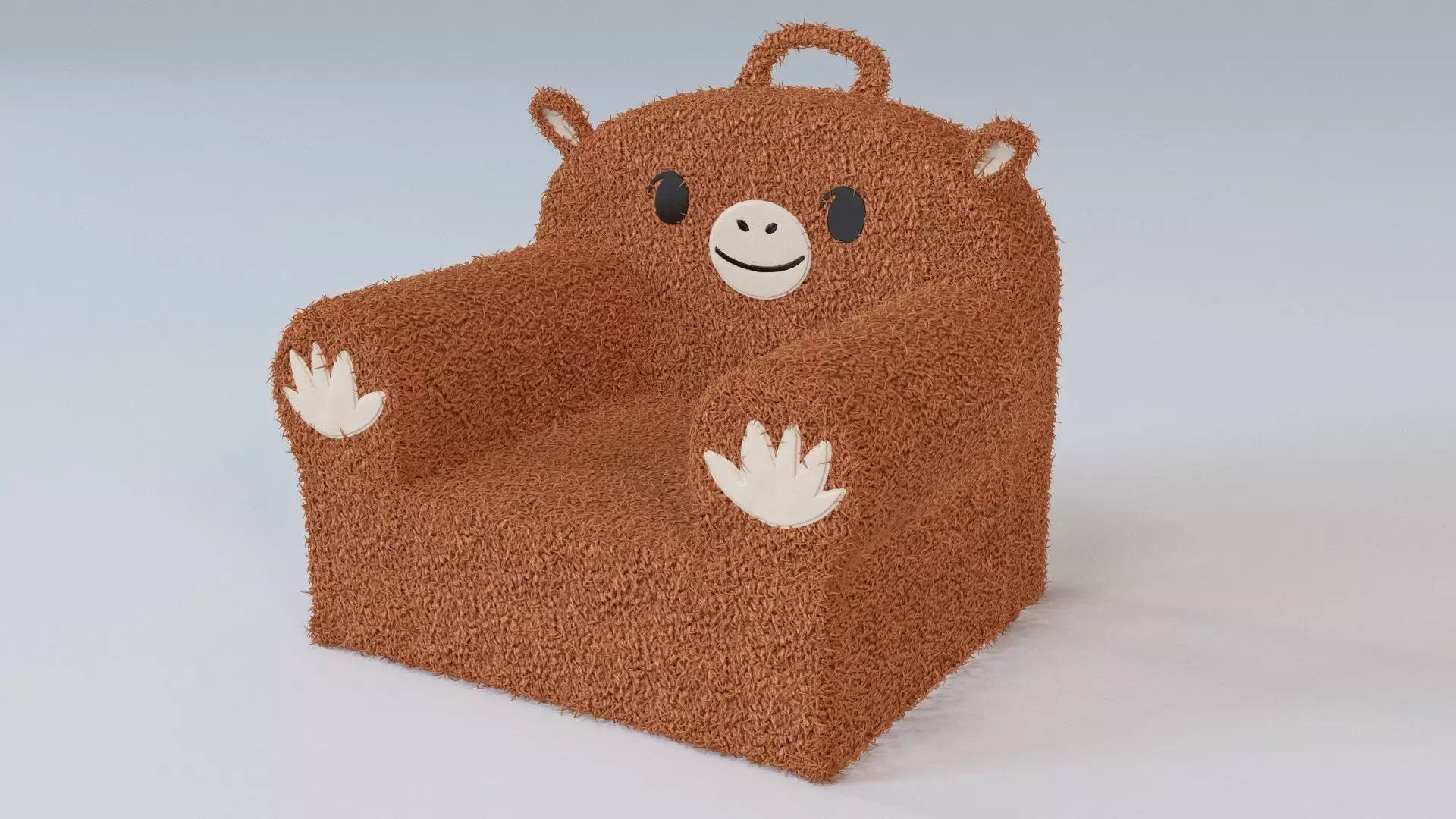 Large Furry Monkey Nod Chair Cover 3D model