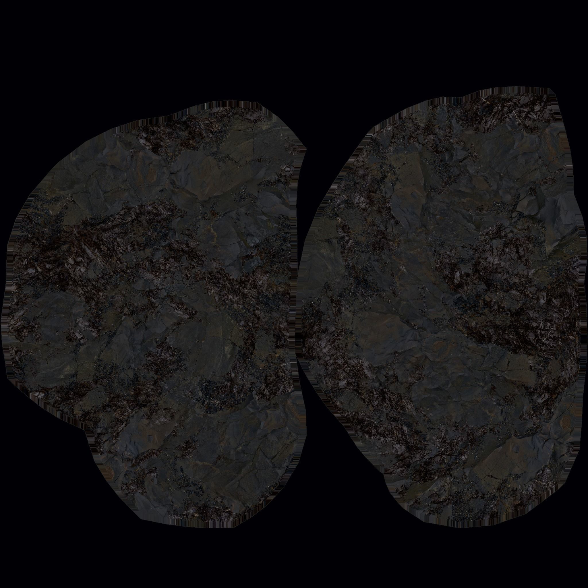 Editable Asteroids Filed Scene 360 PBR 4K Low-poly 3D model_5