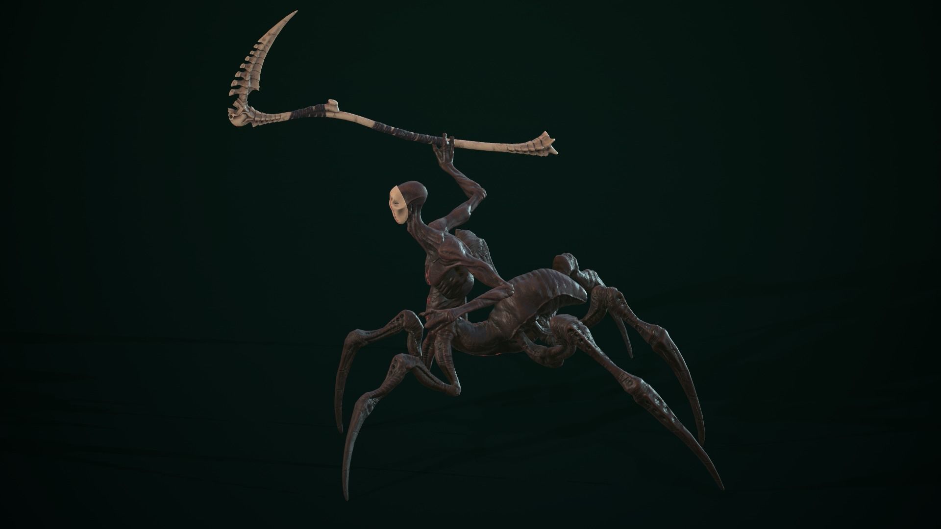 character Tired Reaper Low-poly 3D model_18
