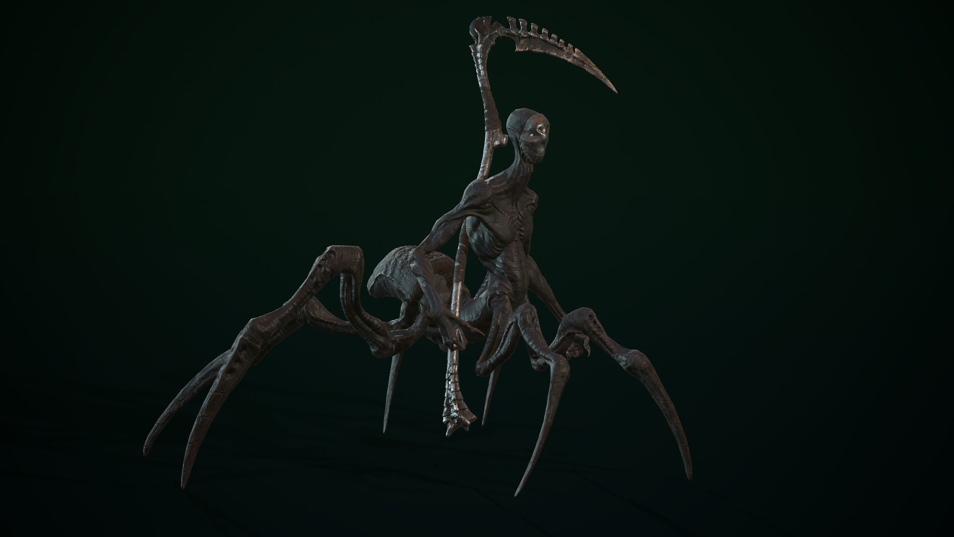 character Tired Reaper Low-poly 3D model_11