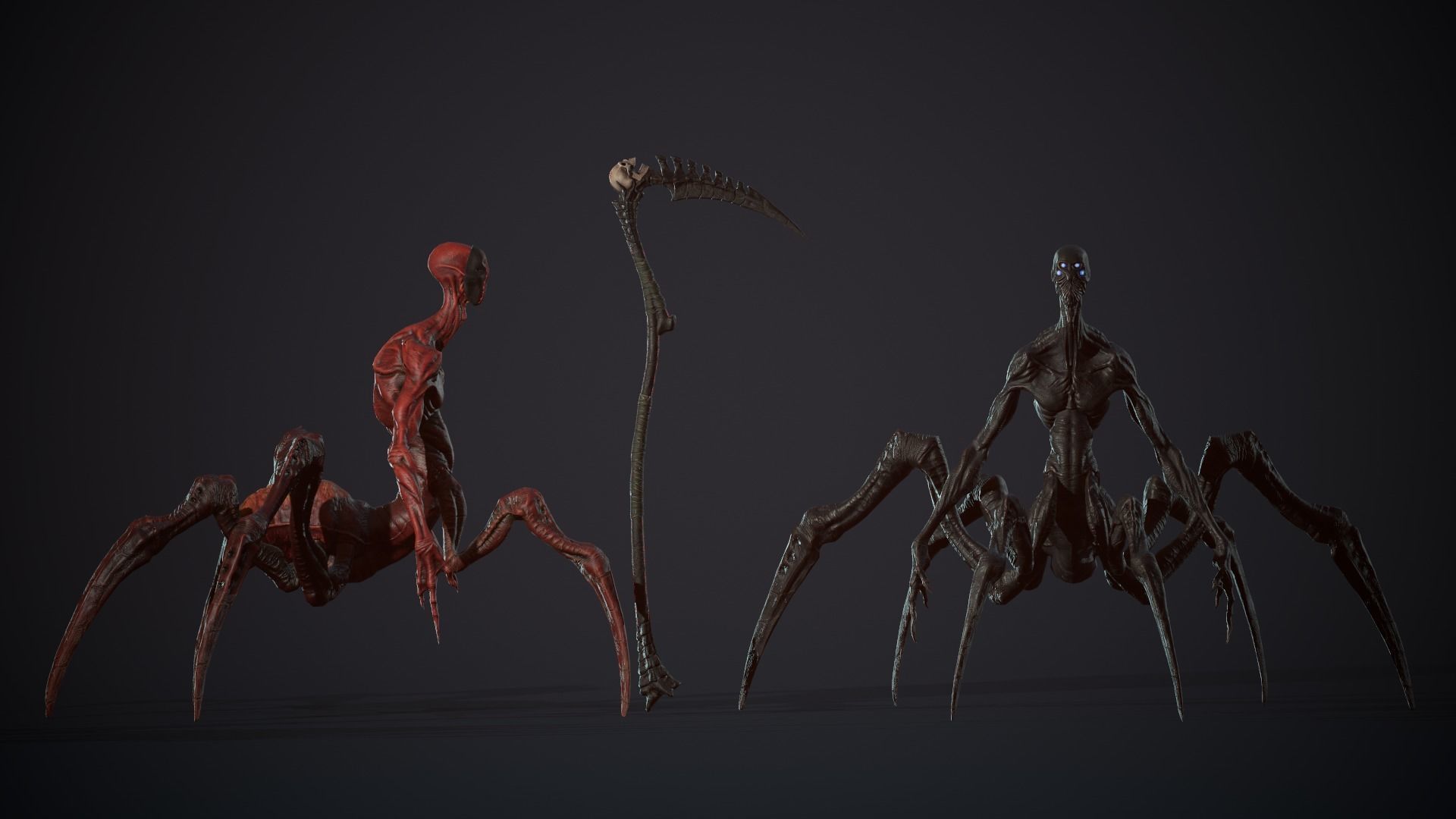 character Tired Reaper Low-poly 3D model_2