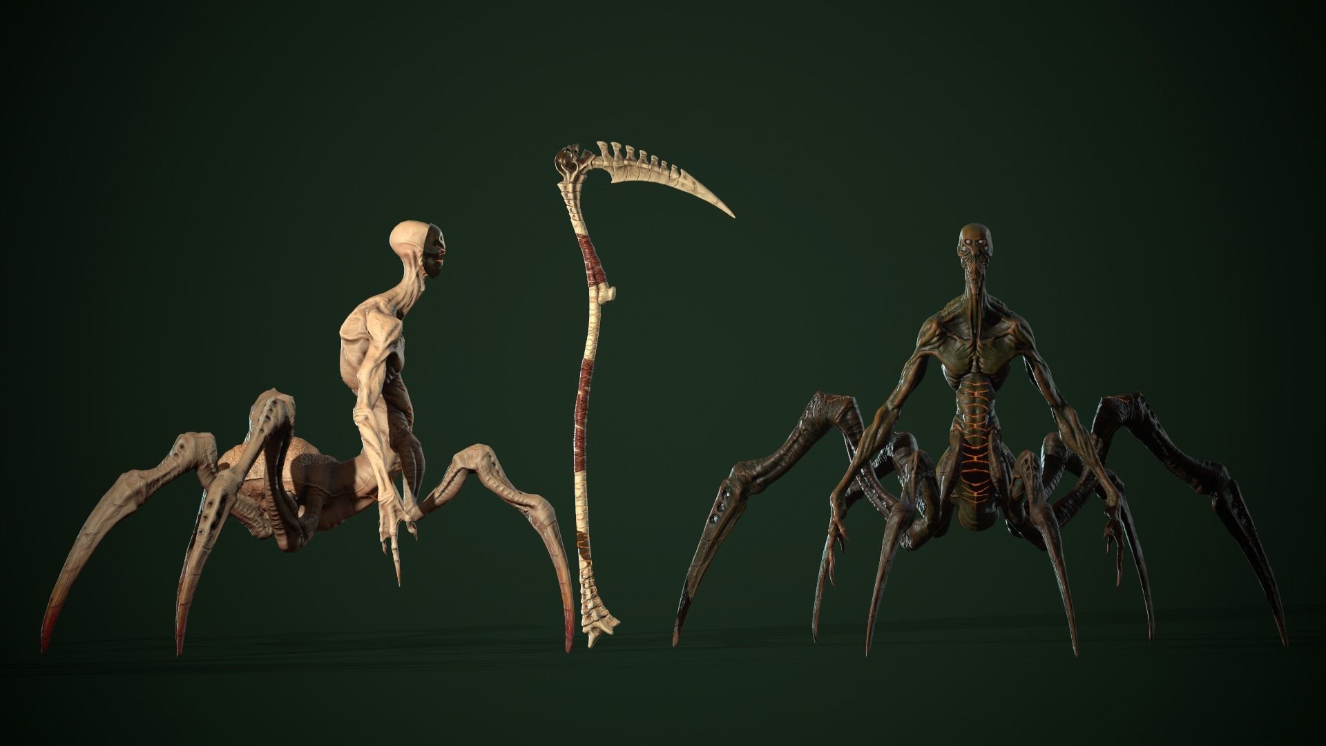 character Tired Reaper Low-poly 3D model_3