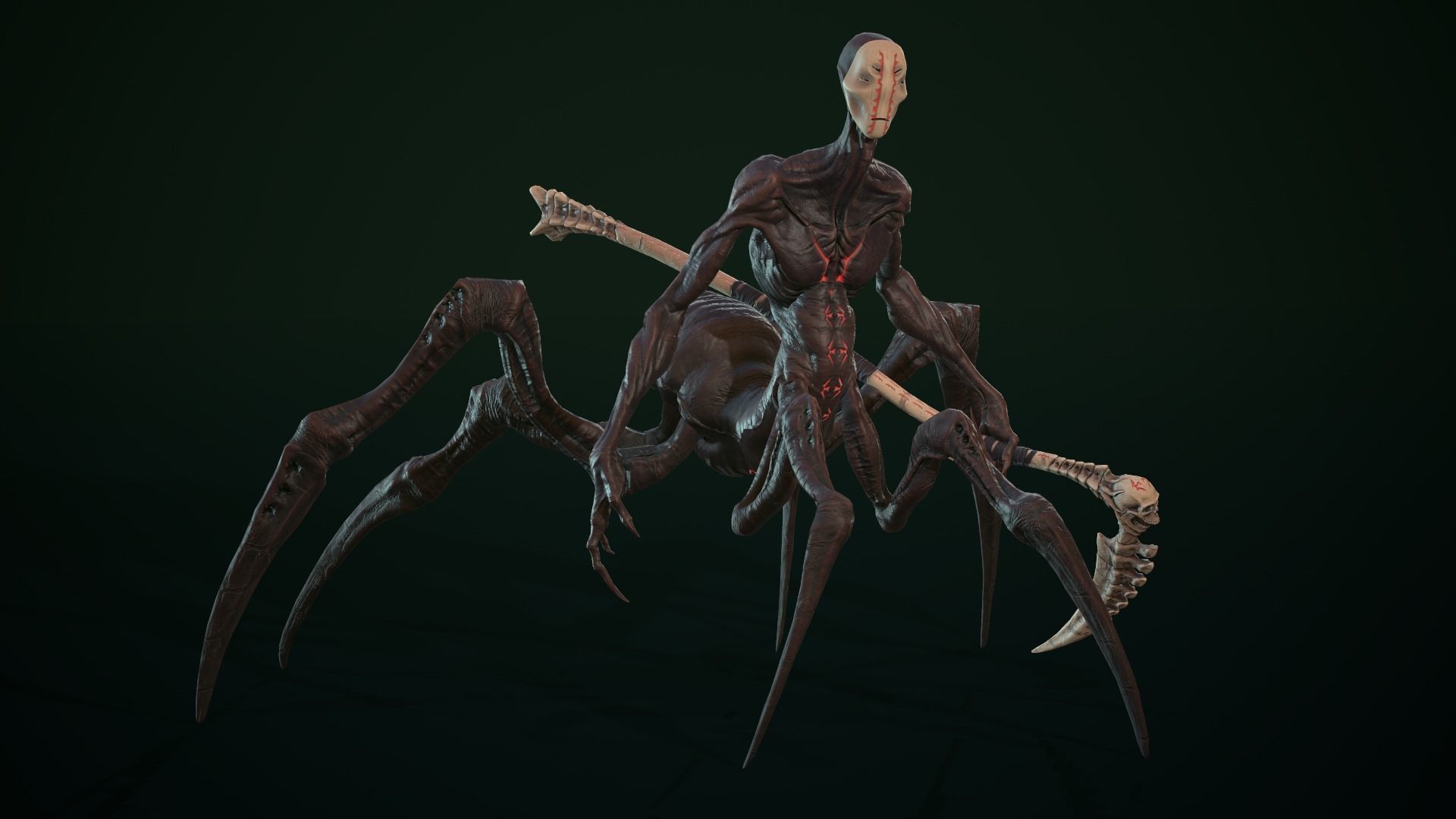 character Tired Reaper Low-poly 3D model_15