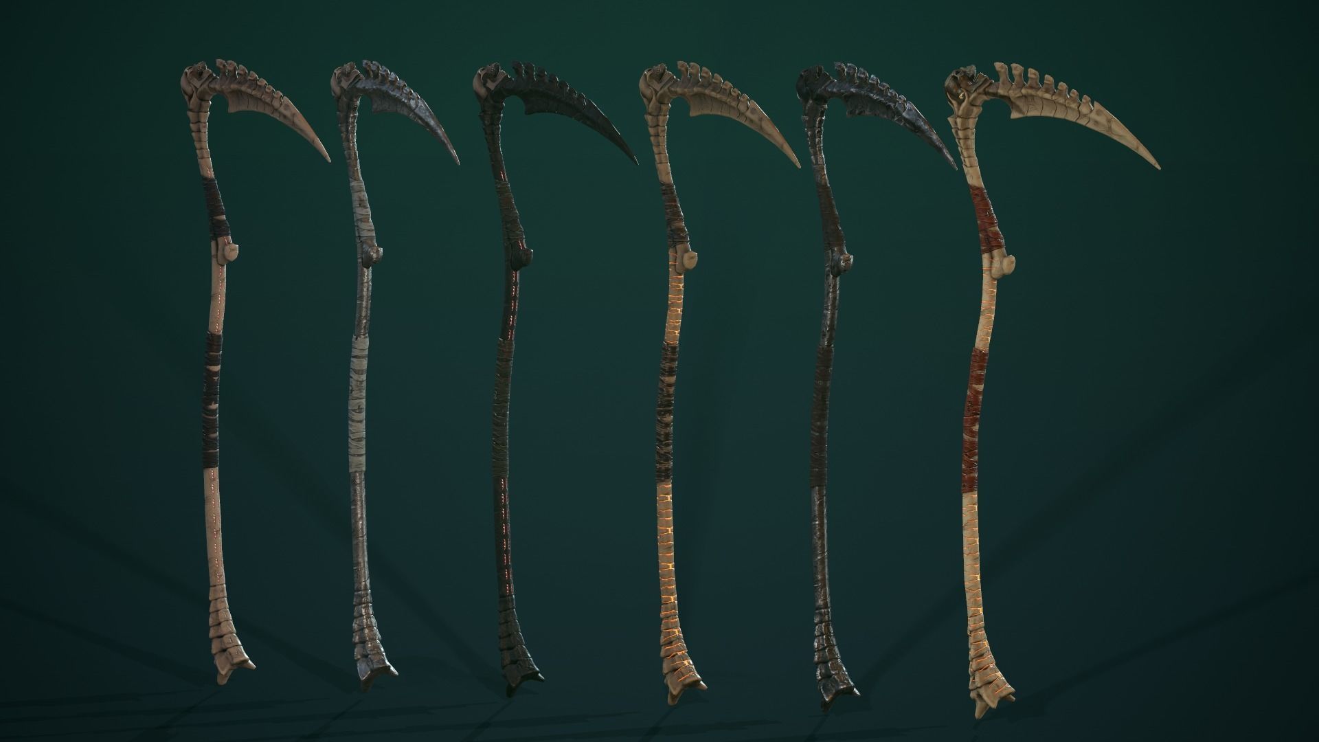 character Tired Reaper Low-poly 3D model_21