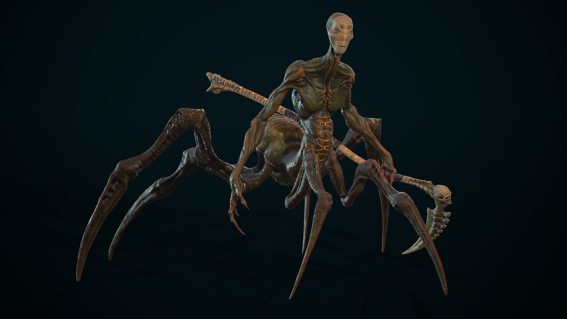 character Tired Reaper Low-poly 3D model_13