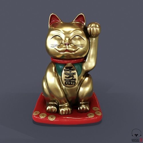 Maneki Neko Japan cat 3D model