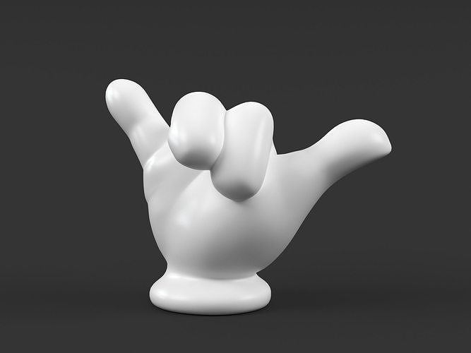 Mickey Hand Shaka v2 3D print model