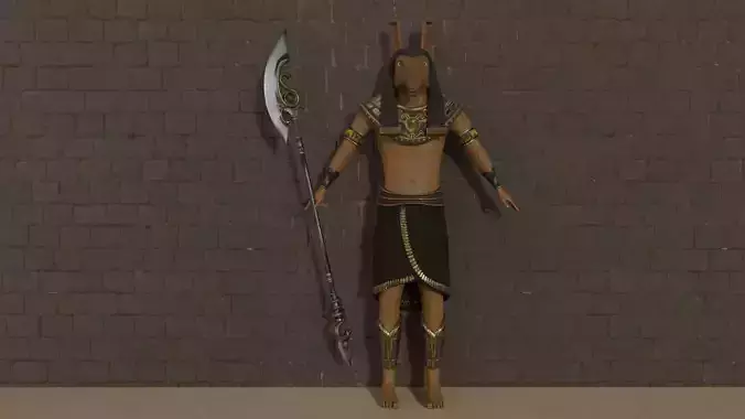 Character God Seth Low-poly 3D model