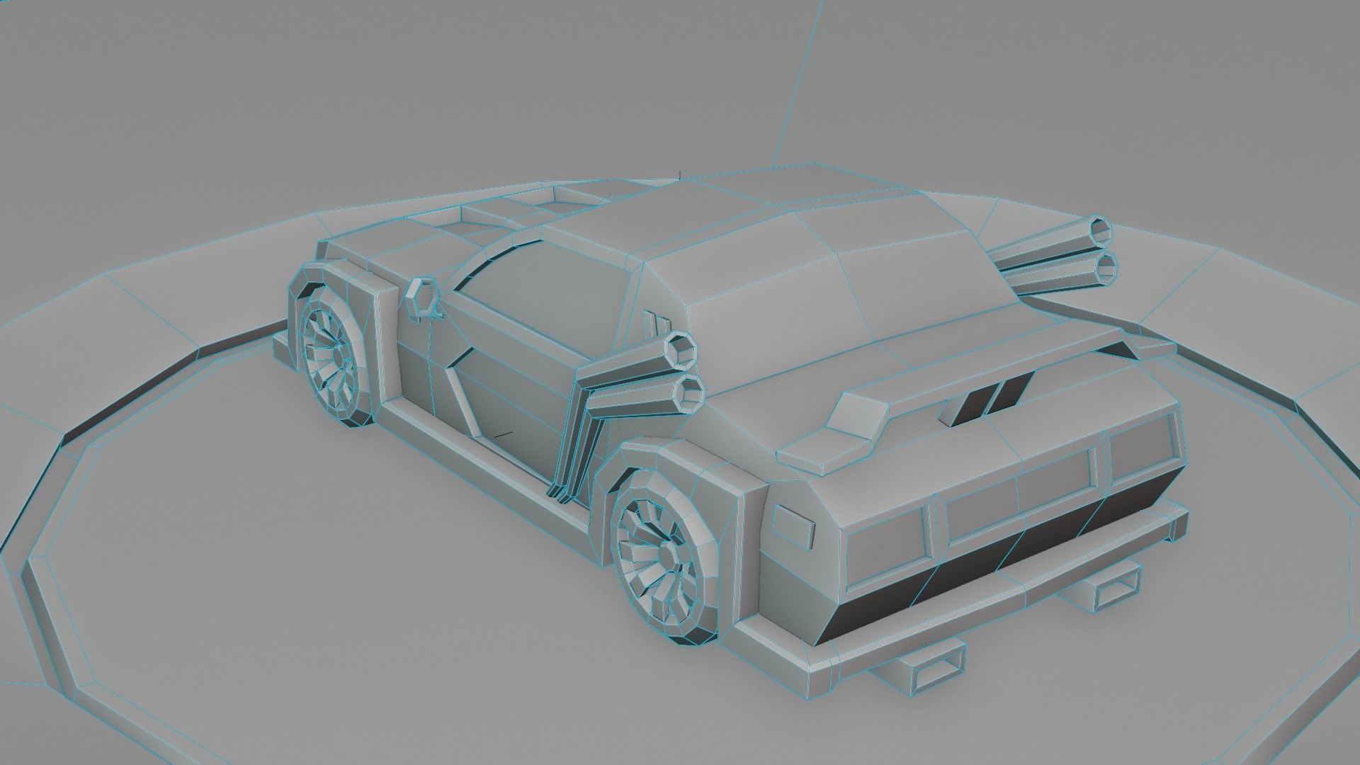 customizable race car Low-poly 3D model_27