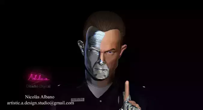 T1000 - Joystick support 3D print model