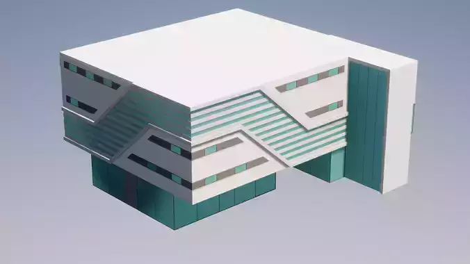 Low Poly Apartments - ED Model 7 Low-poly 3D model