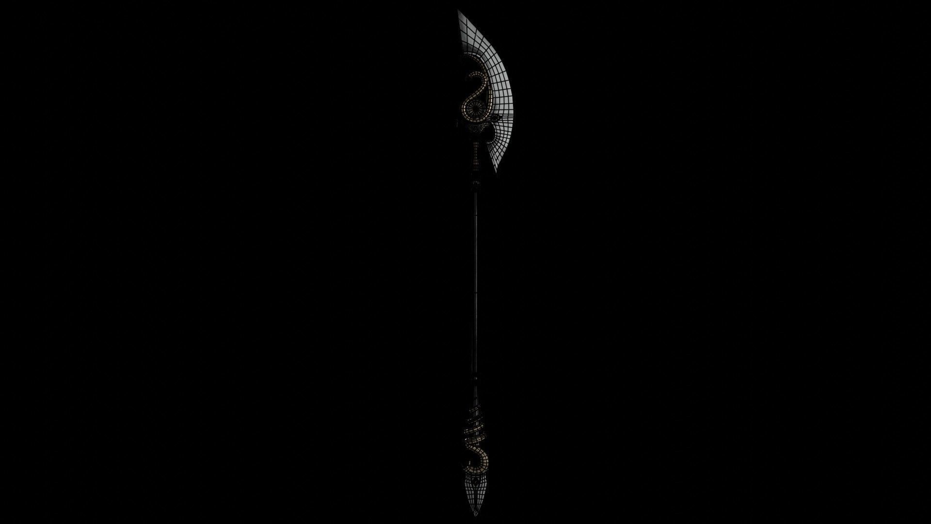 Spear 01 Low-poly 3D model_11