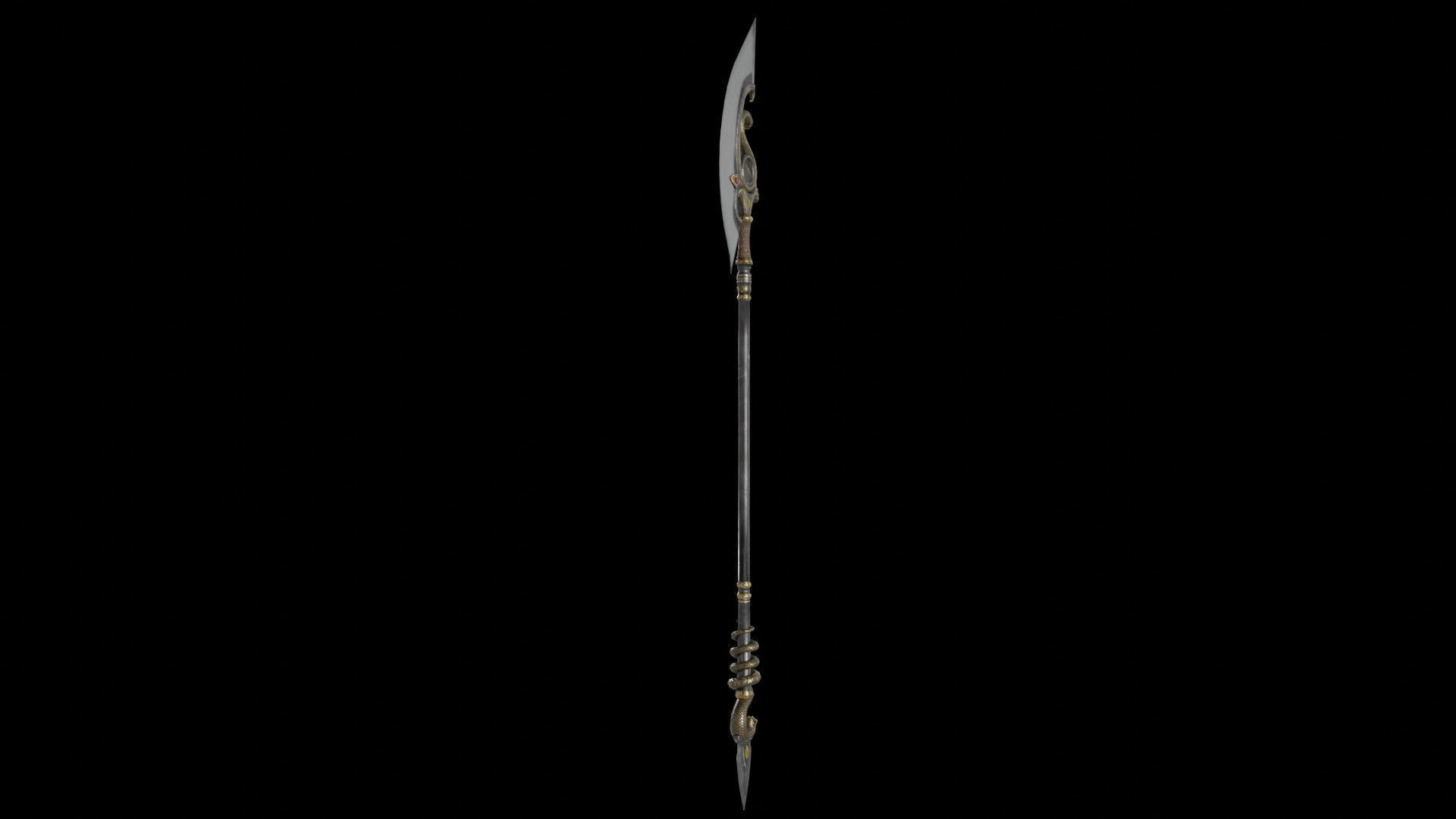 Spear 01 Low-poly 3D model_7