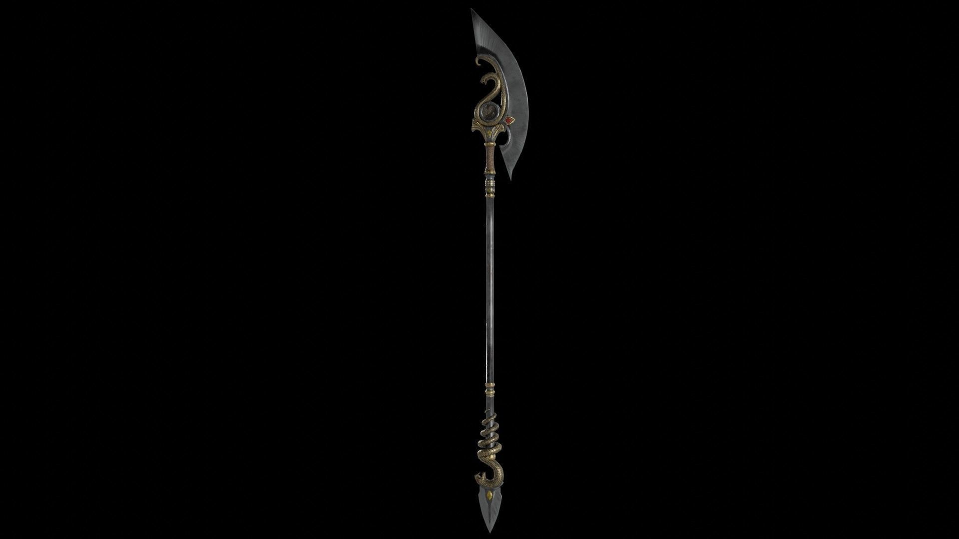 Spear 01 Low-poly 3D model_9