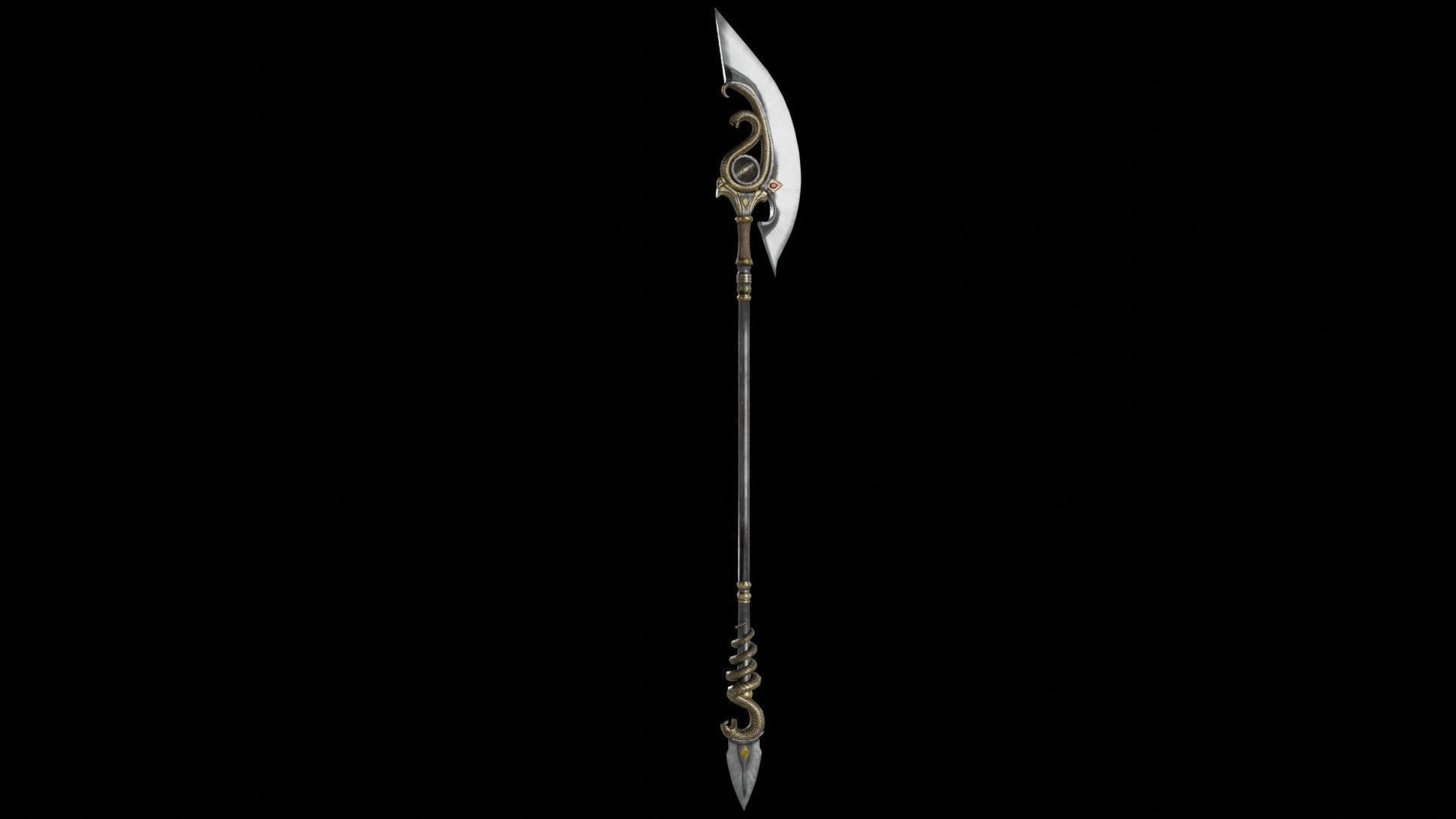 Spear 01 Low-poly 3D model_3