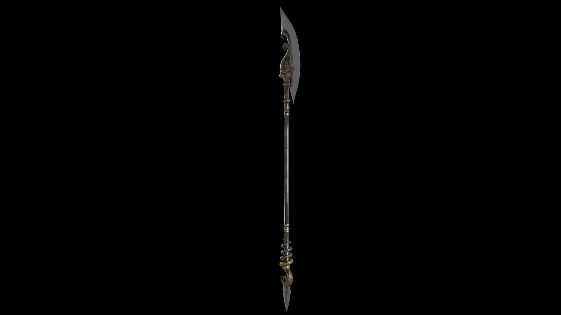 Spear 01 Low-poly 3D model_8