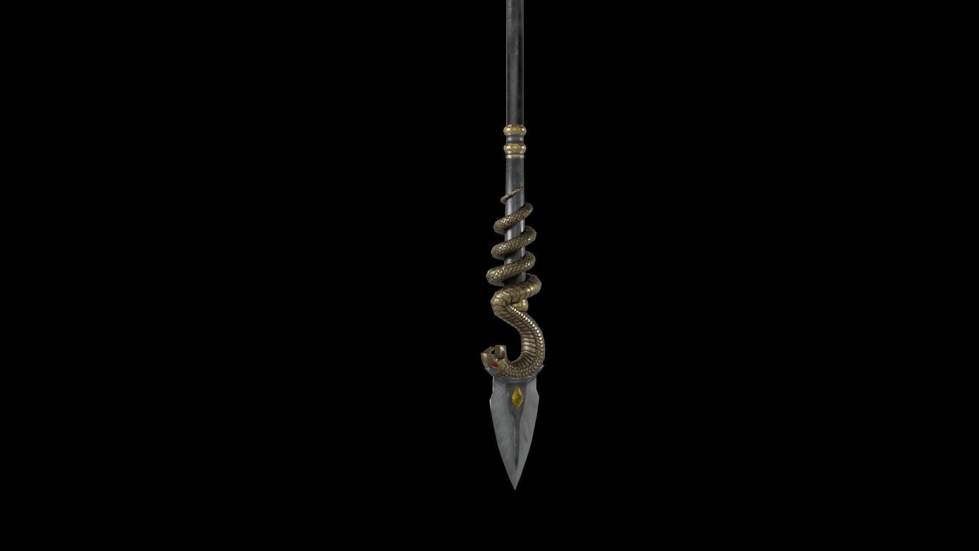 Spear 01 Low-poly 3D model_12