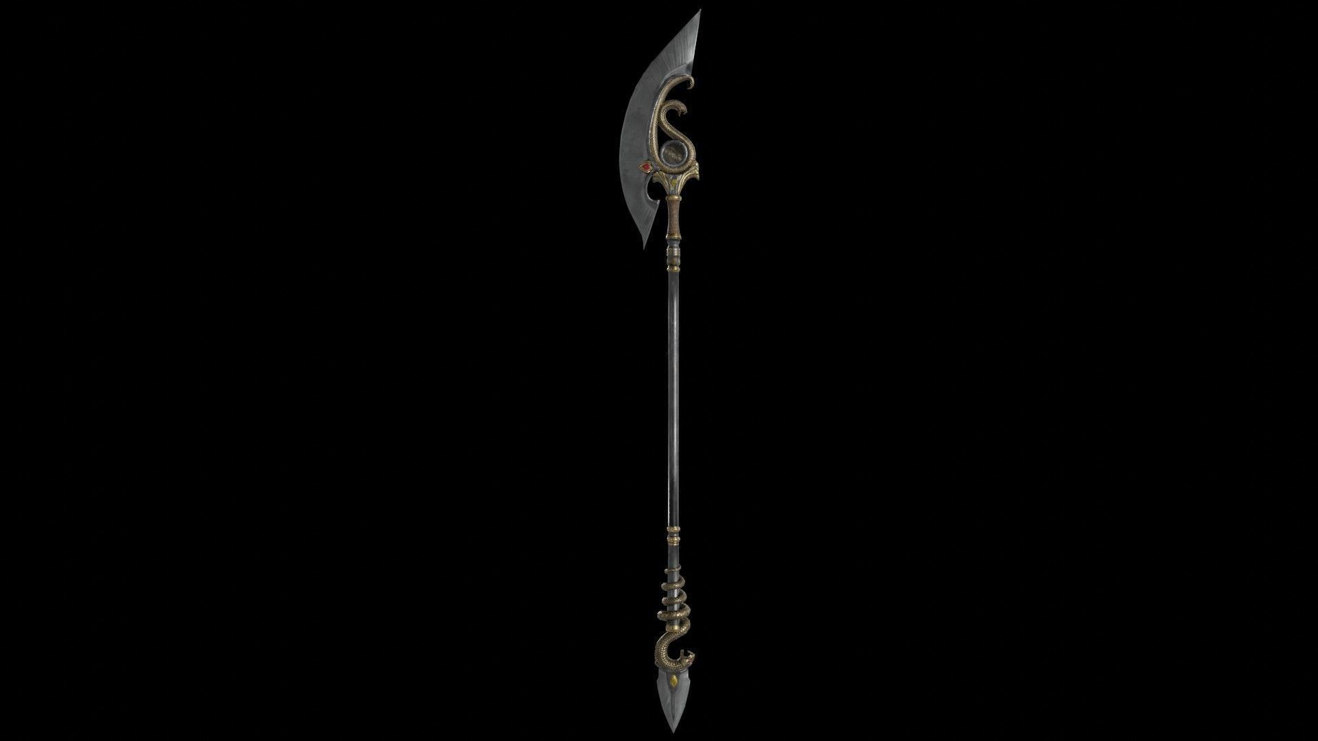 Spear 01 Low-poly 3D model_6