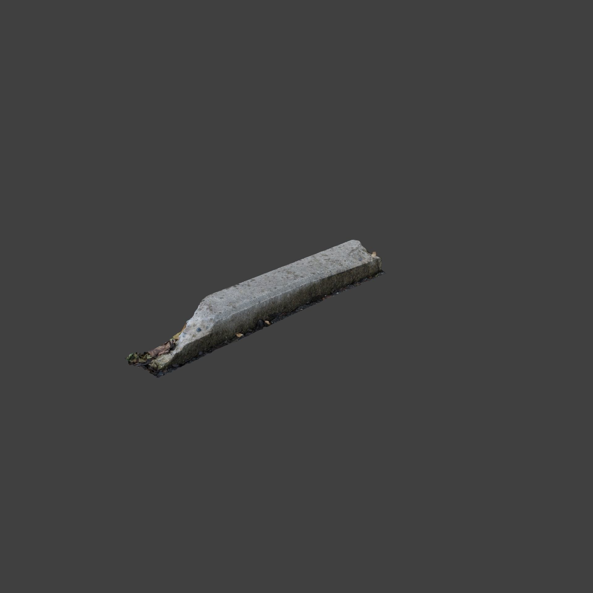 Modular Curb End Photoscan 3D model_1
