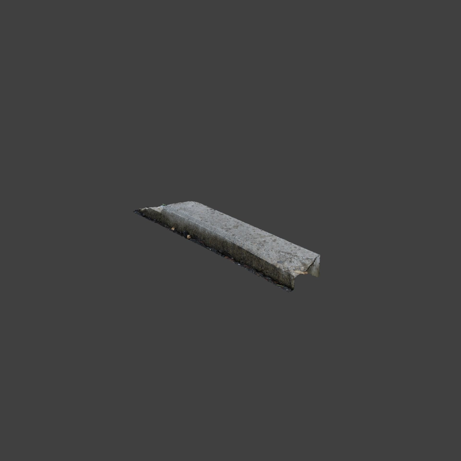 Modular Curb End Photoscan 3D model_2