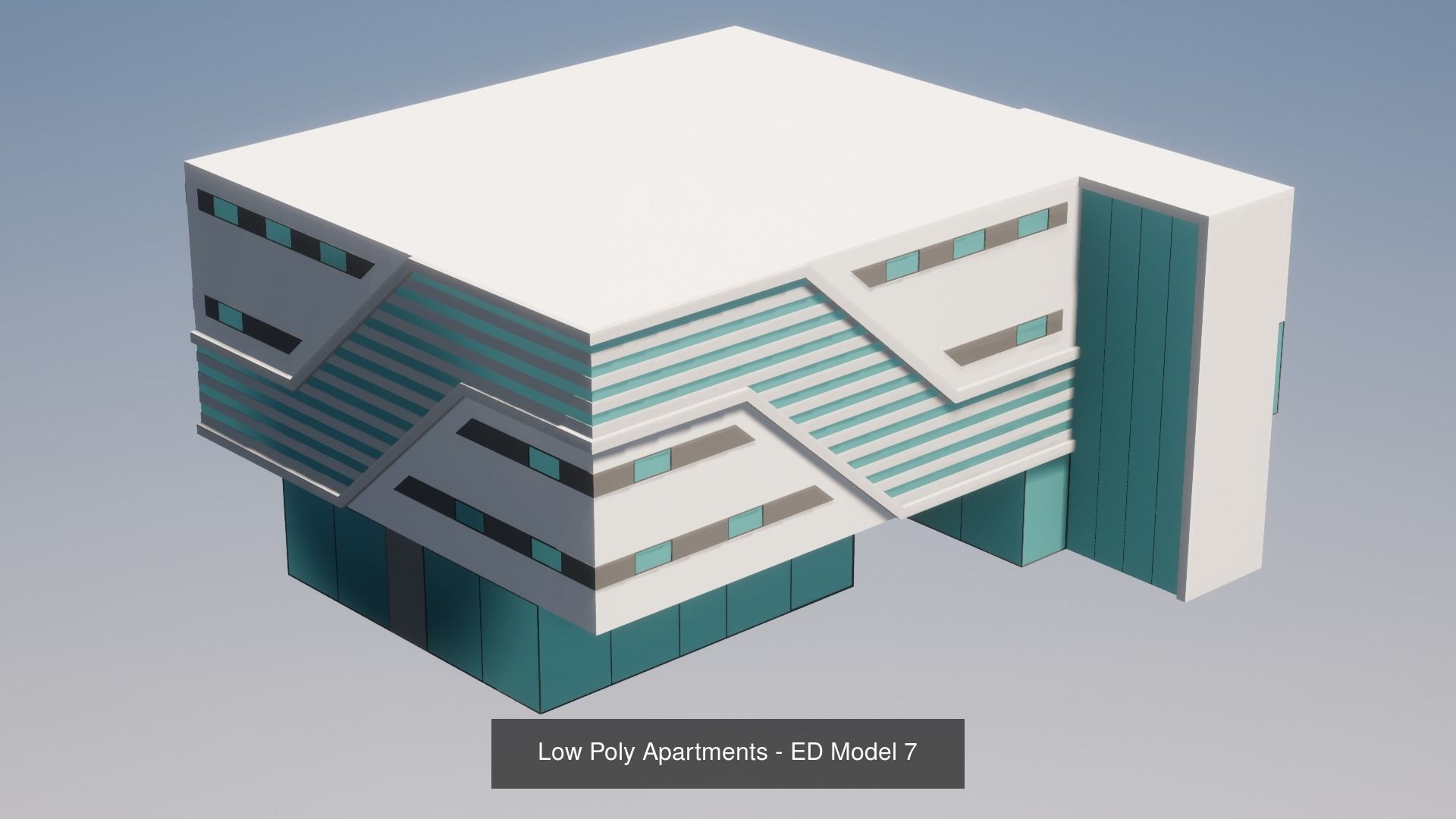 Low Poly Building Set - 15 Building 3D Model Collection_43