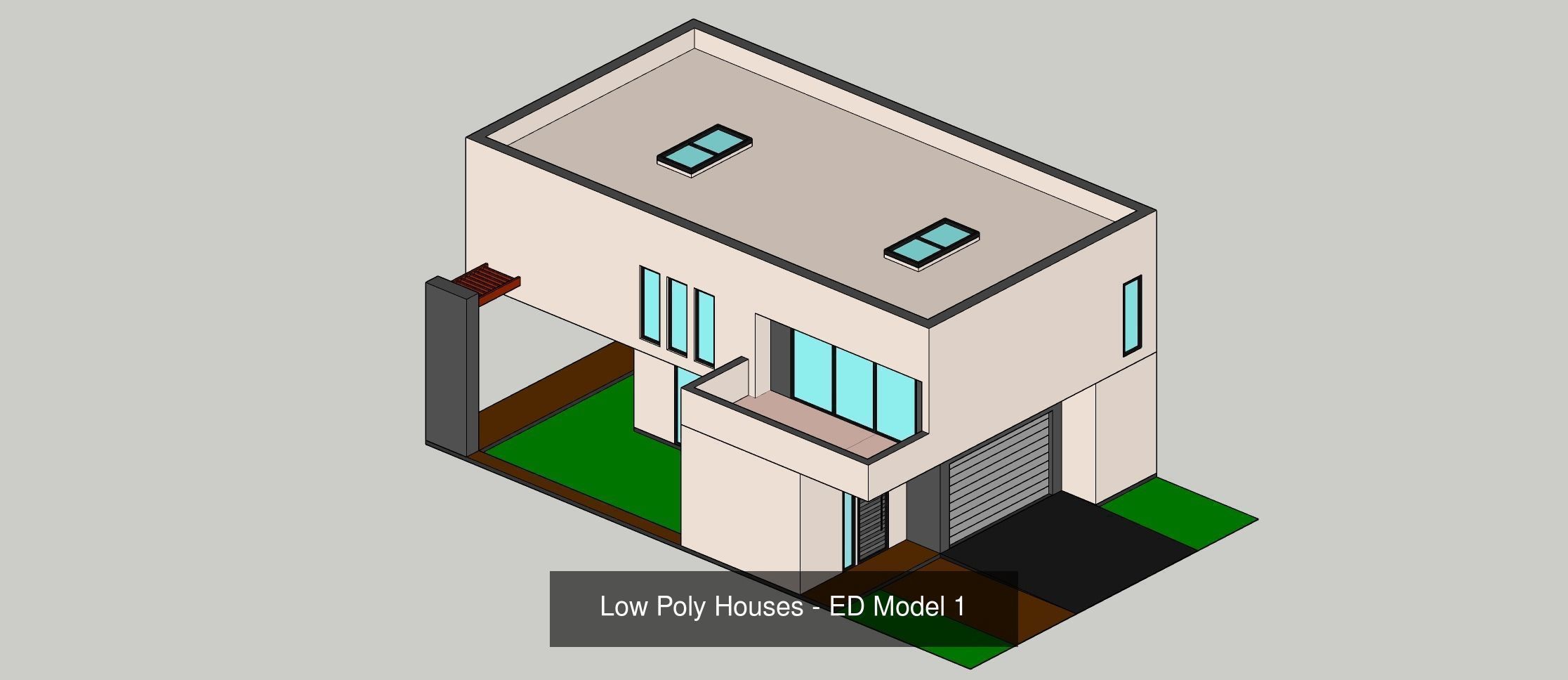 Low Poly Building Set - 15 Building 3D Model Collection_17