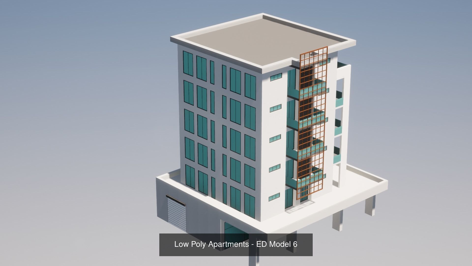 Low Poly Building Set - 15 Building 3D Model Collection_39