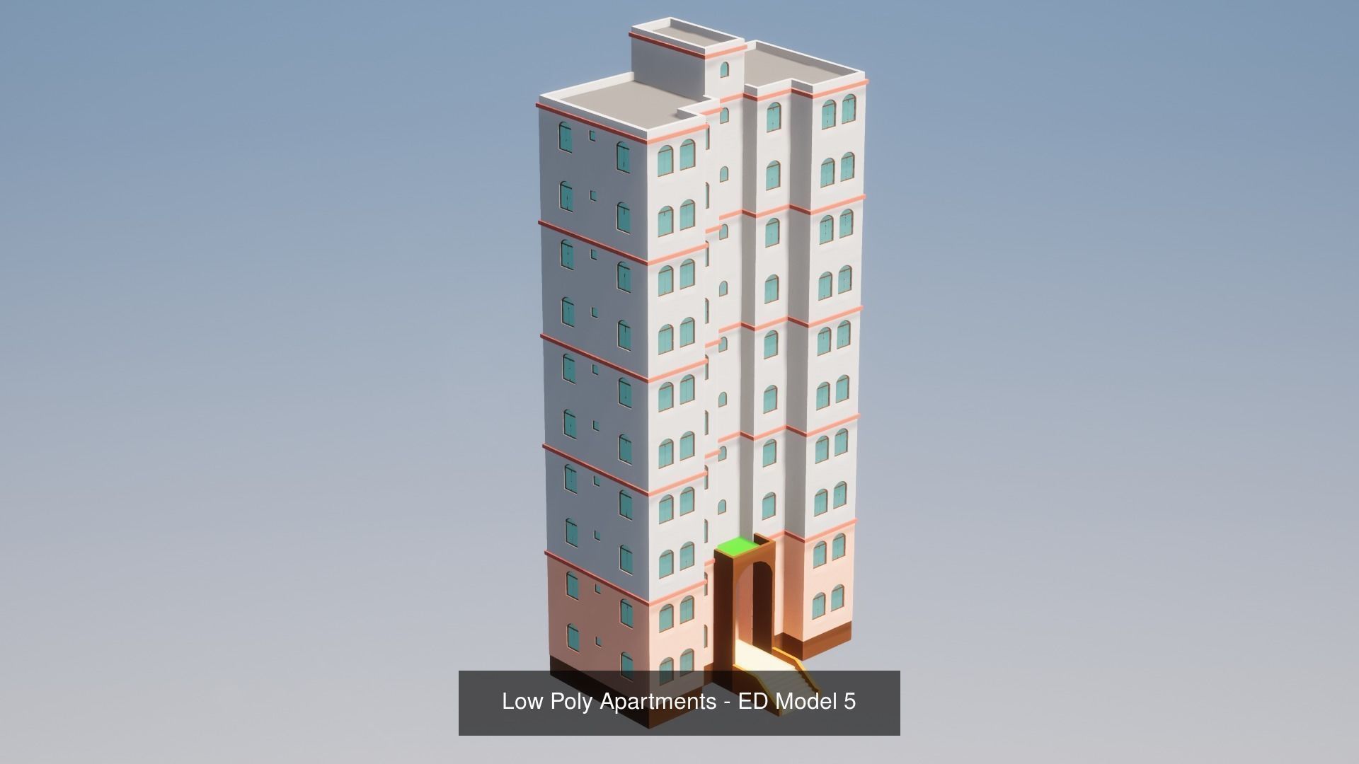 Low Poly Building Set - 15 Building 3D Model Collection_37