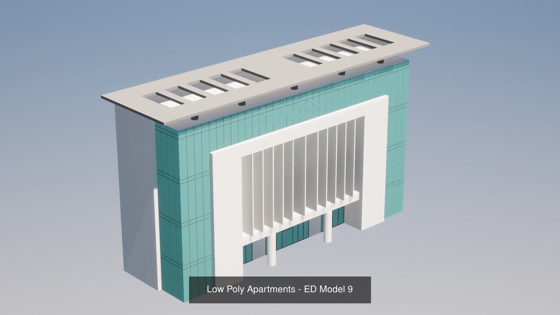 Low Poly Building Set - 15 Building 3D Model Collection_45