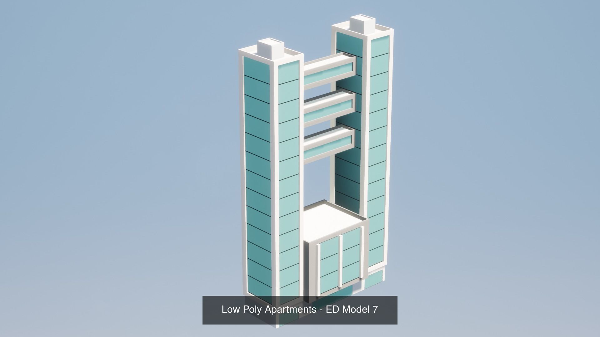 Low Poly Building Set - 15 Building 3D Model Collection_41