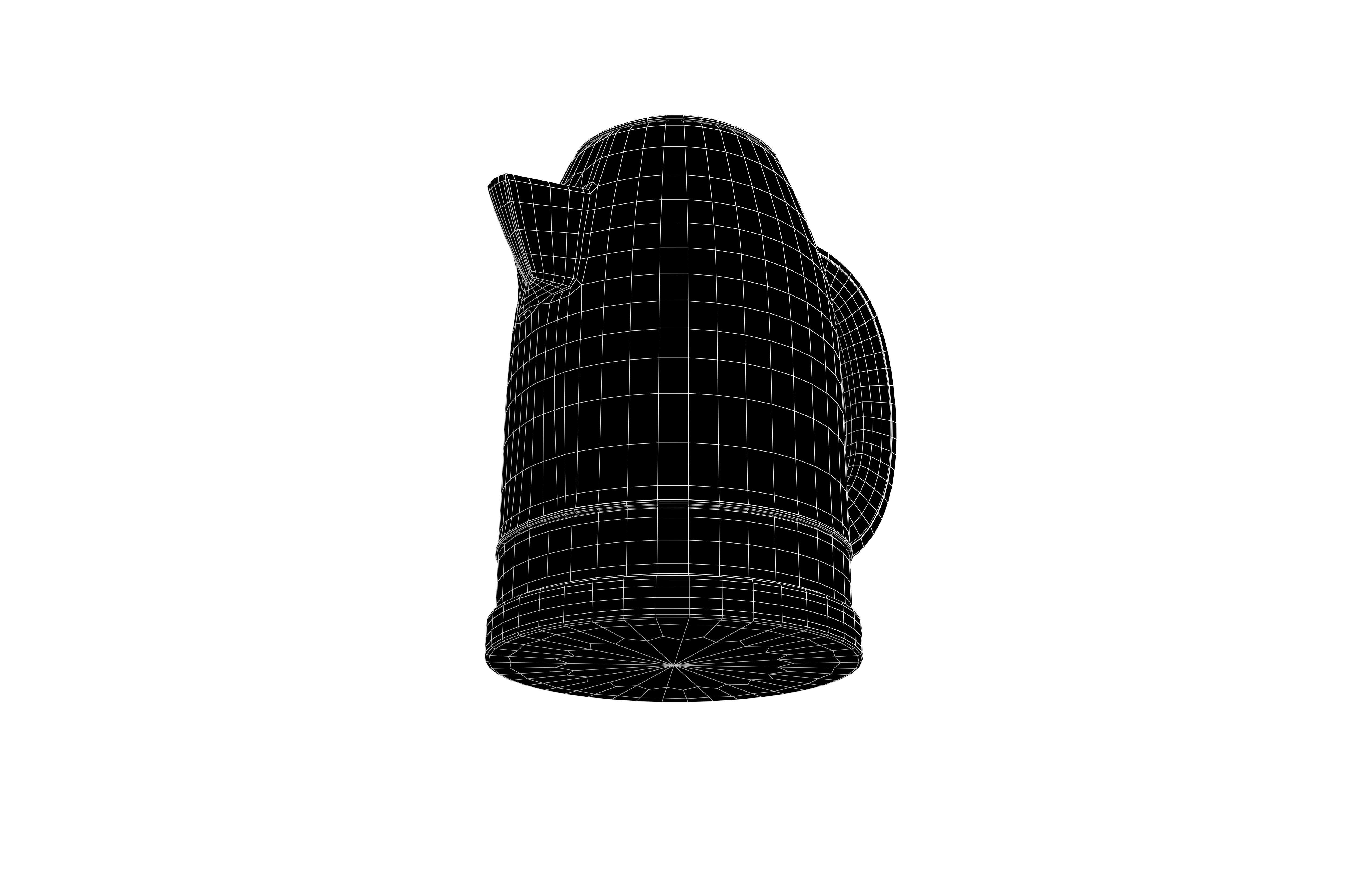 Cartoon Electric Kettle v1 001 Low-poly 3D model_7