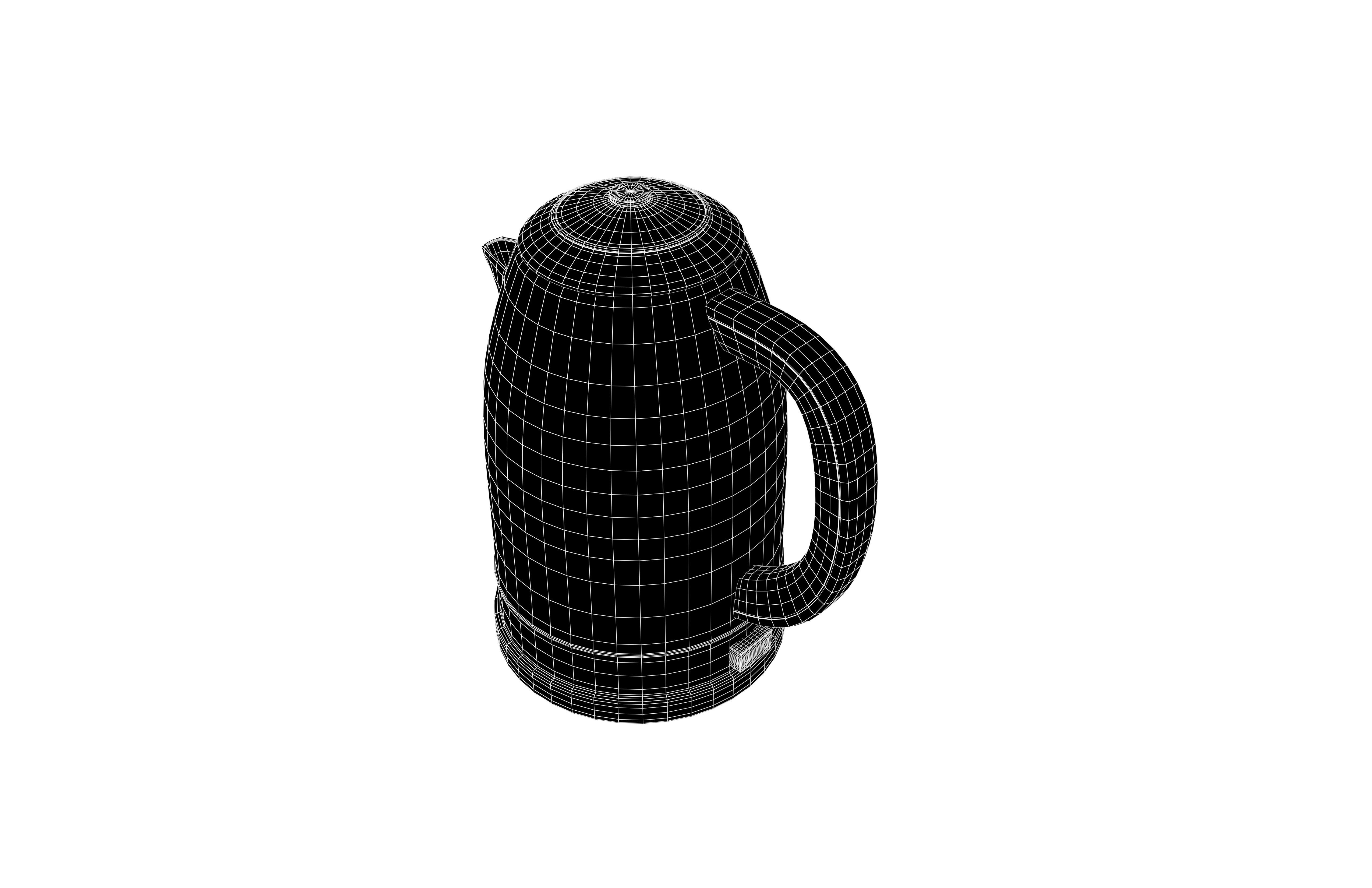 Cartoon Electric Kettle v1 001 Low-poly 3D model_4