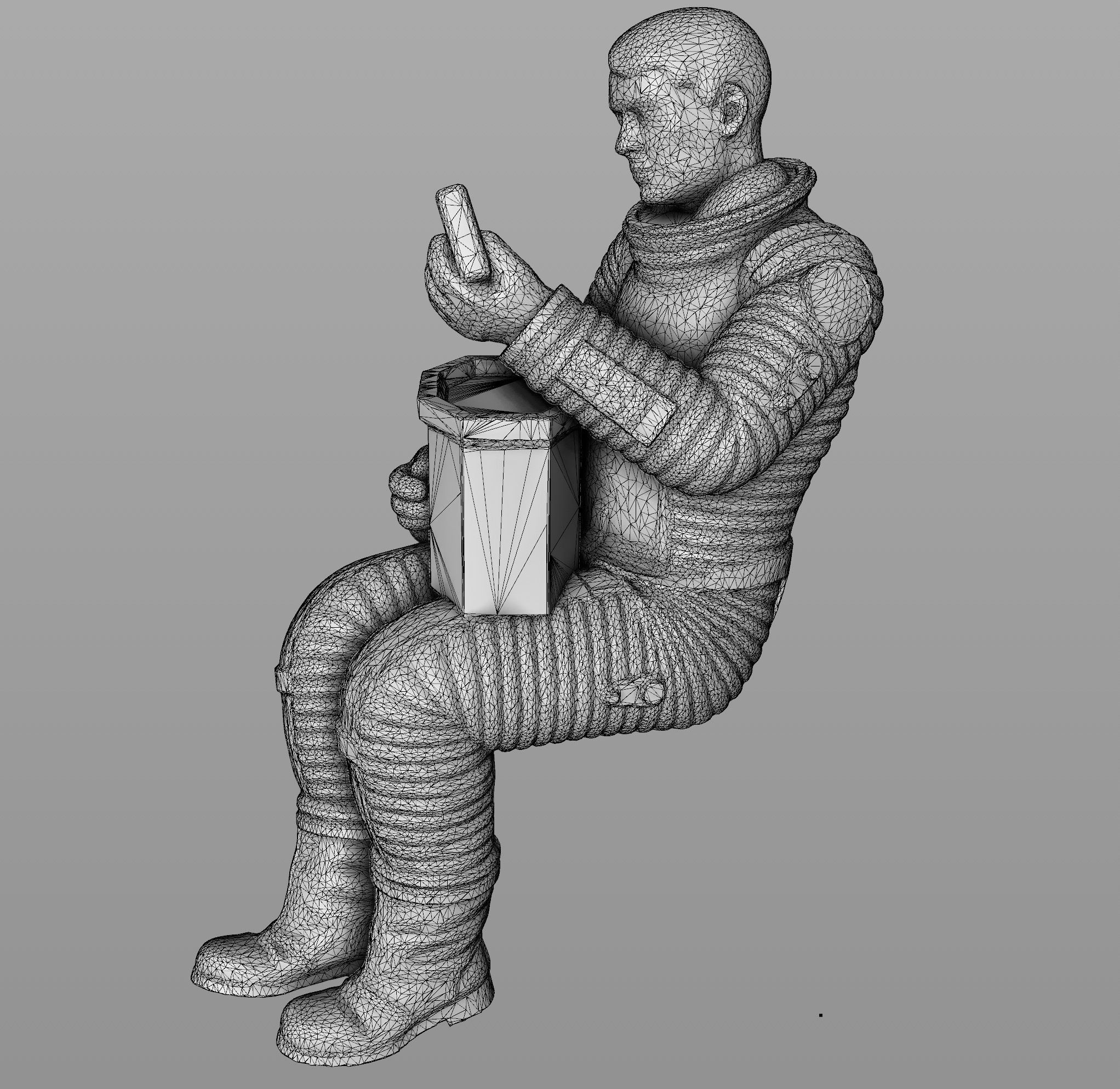 Lunar Astronaut Set - 2001 A Space Odyssey 3D print model_16