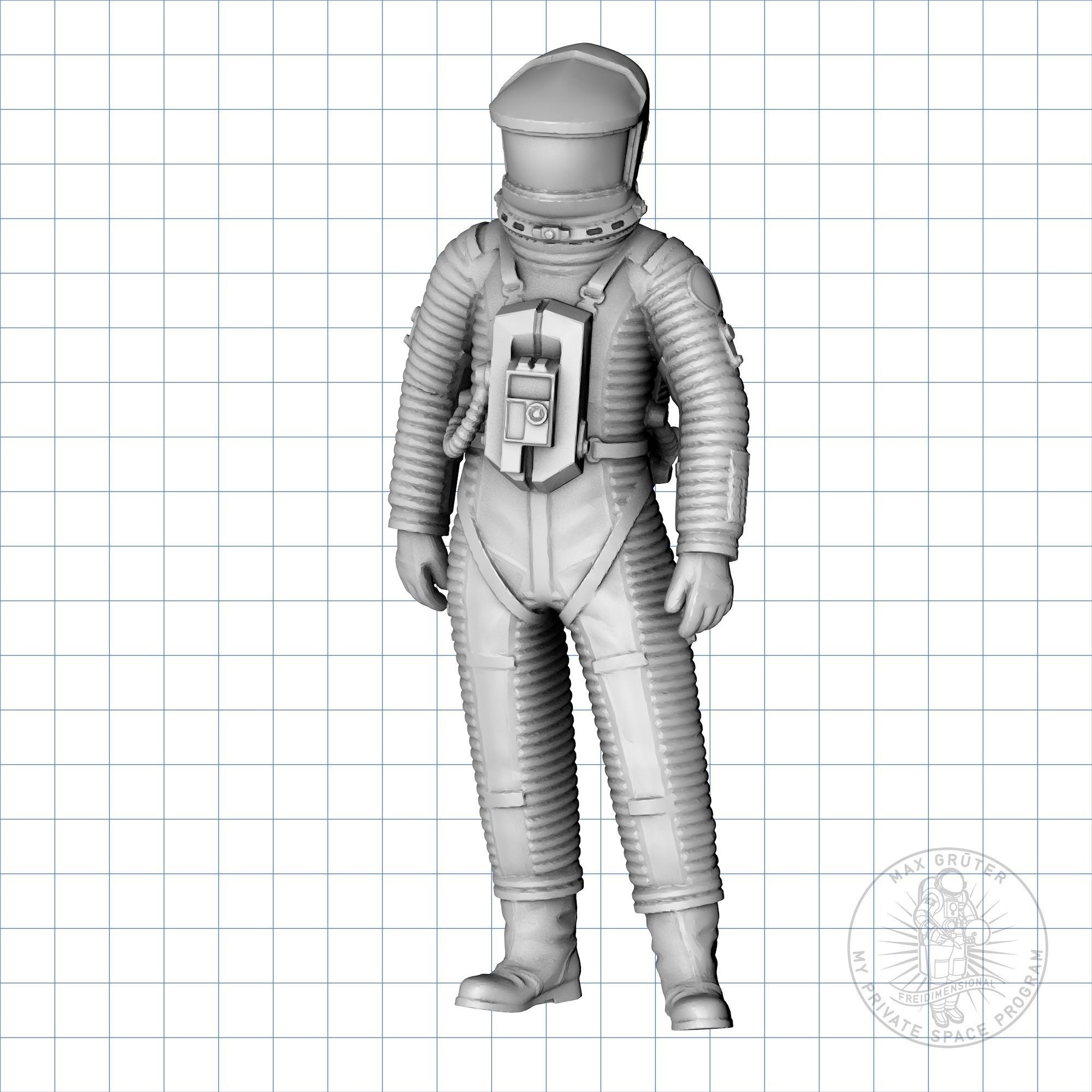 Lunar Astronaut Set - 2001 A Space Odyssey 3D print model_5