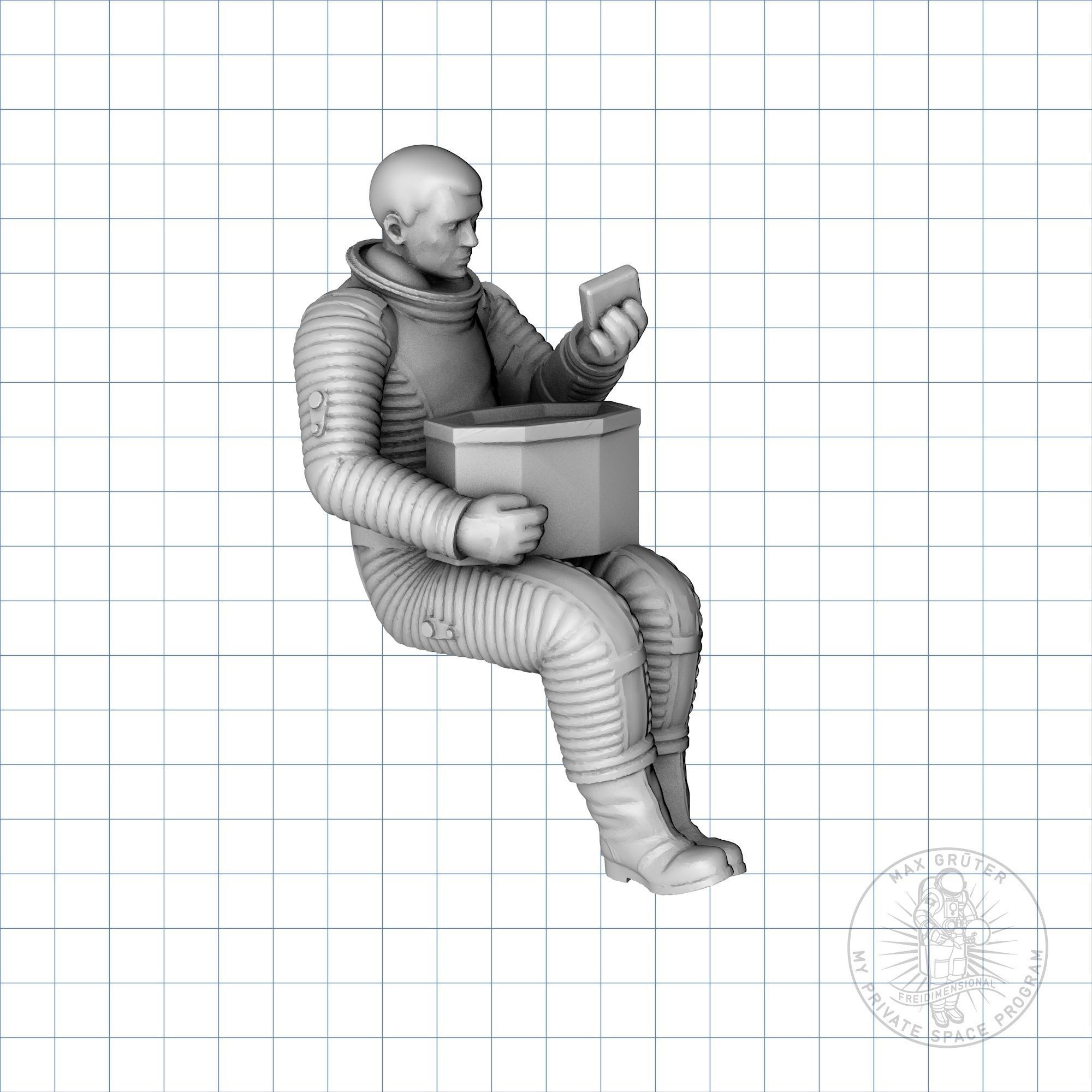 Lunar Astronaut Set - 2001 A Space Odyssey 3D print model_10