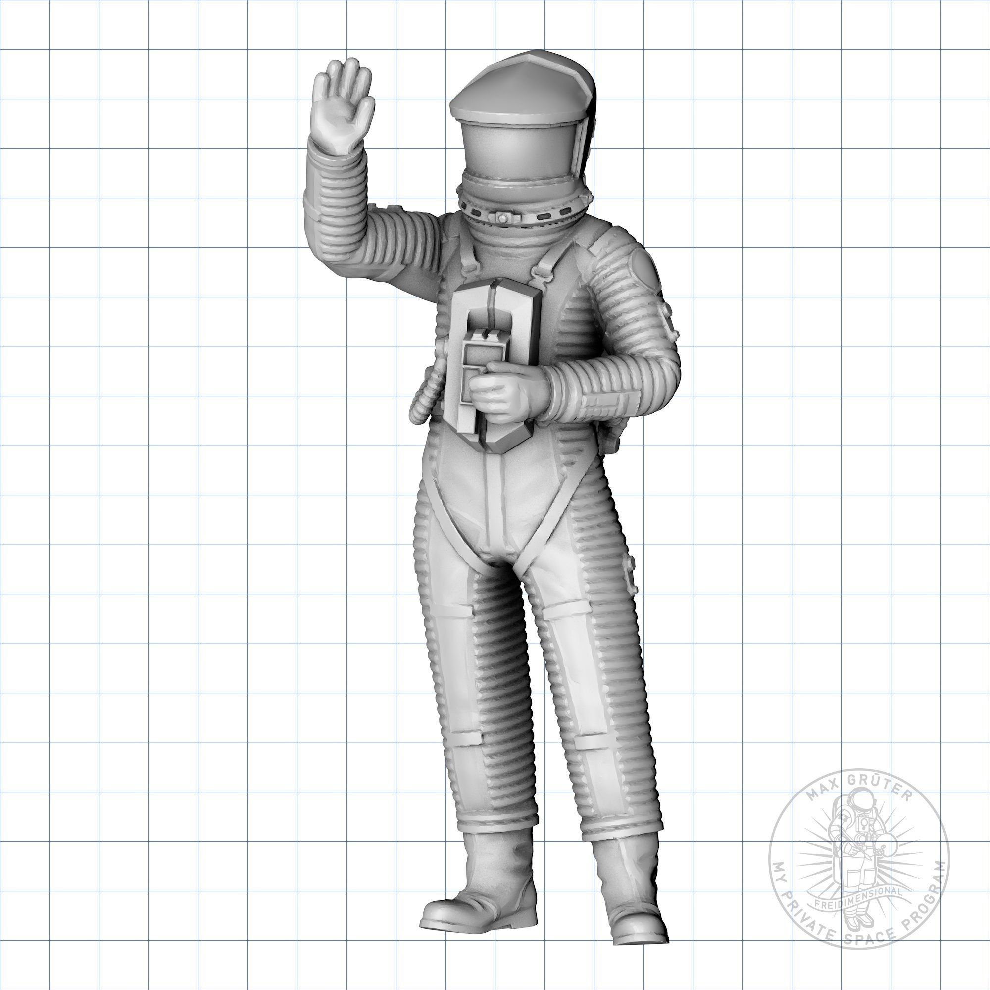 Lunar Astronaut Set - 2001 A Space Odyssey 3D print model_3