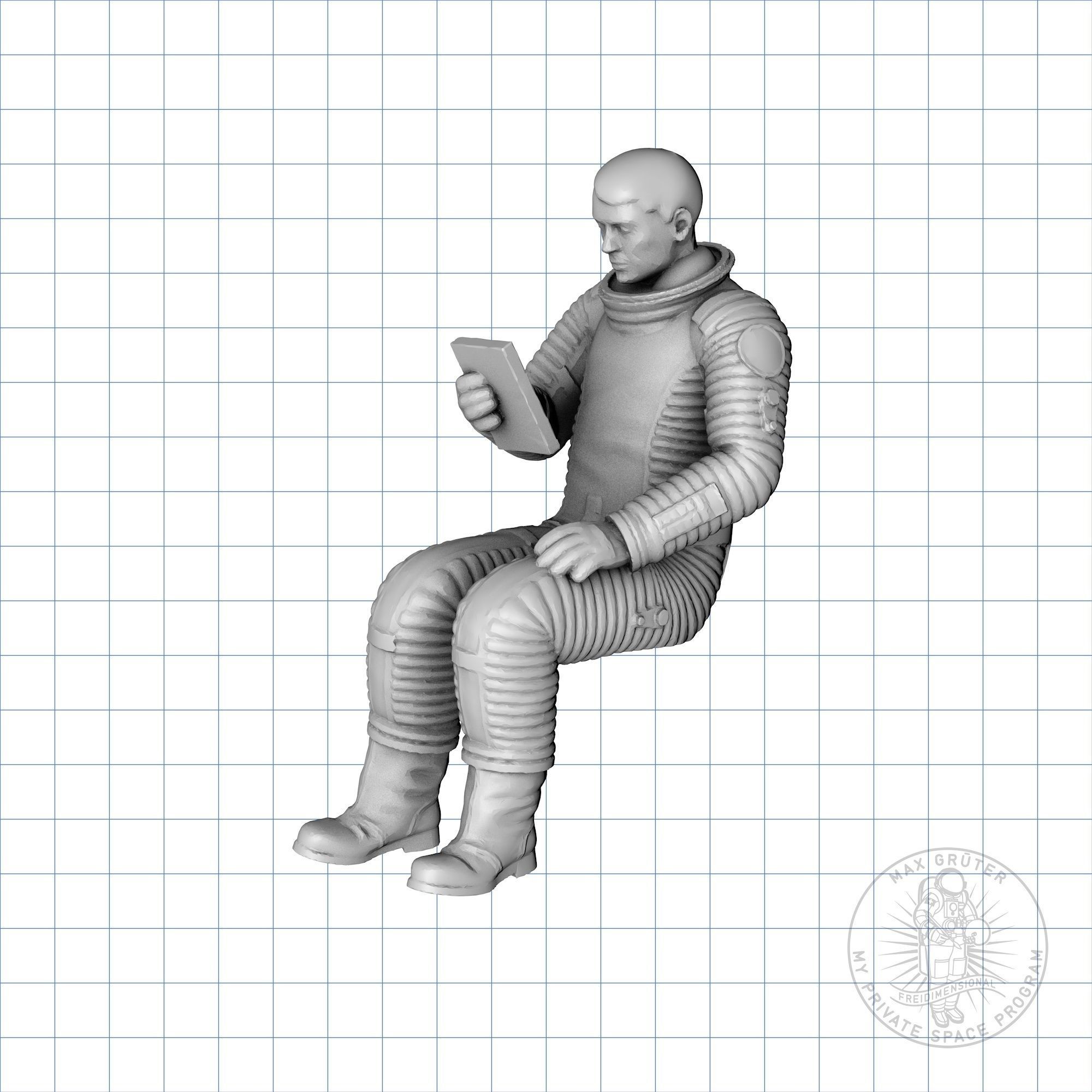 Lunar Astronaut Set - 2001 A Space Odyssey 3D print model_9