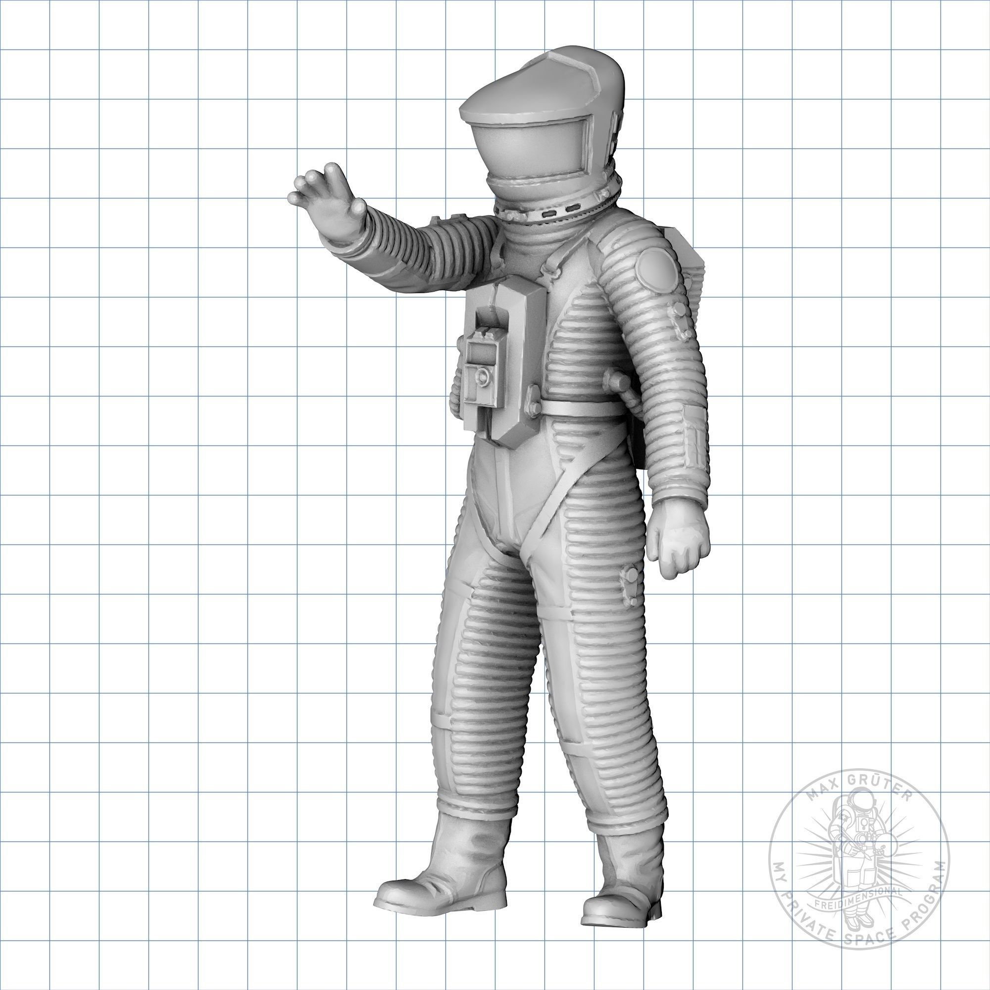 Lunar Astronaut Set - 2001 A Space Odyssey 3D print model_2