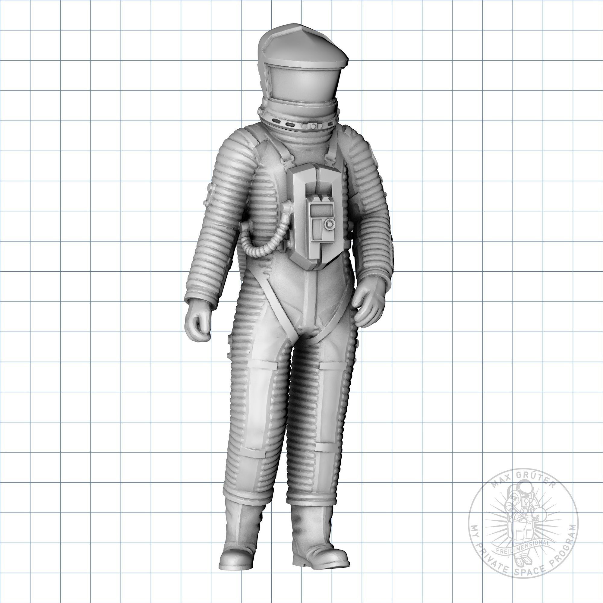 Lunar Astronaut Set - 2001 A Space Odyssey 3D print model_7