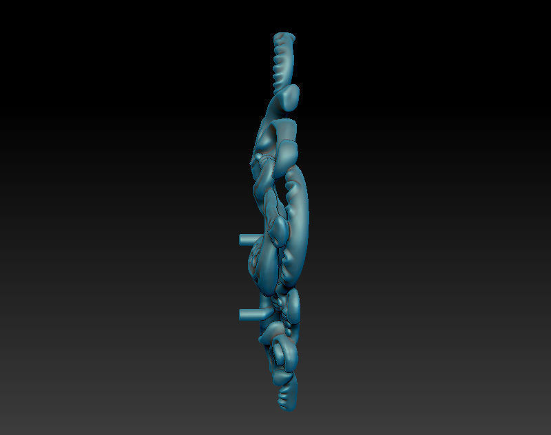 Dangle earrings with openwork pattern in fantasy style 3D print model_3