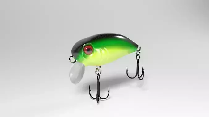 Crankbait hard lure 3D model