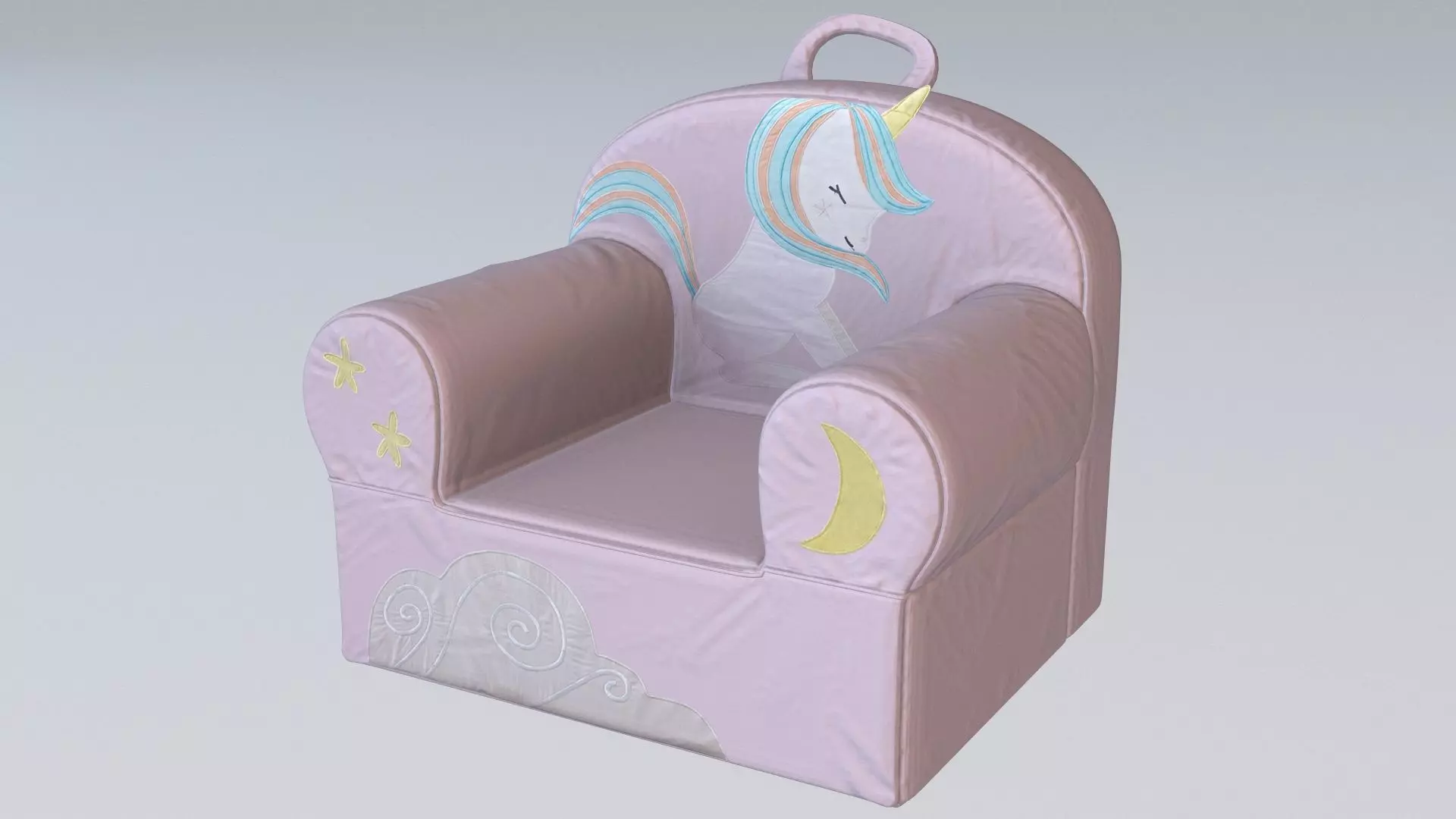 Large Unicorn Nod Chair Cover 3D model