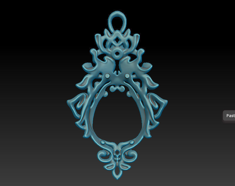 Dangle earrings with intricate pattern in fantasy style 3D print model_4