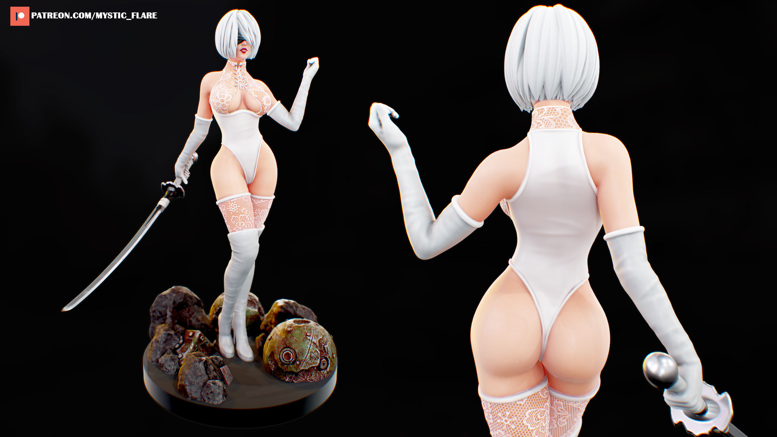 2B - Nier Fanart 3D print model_16