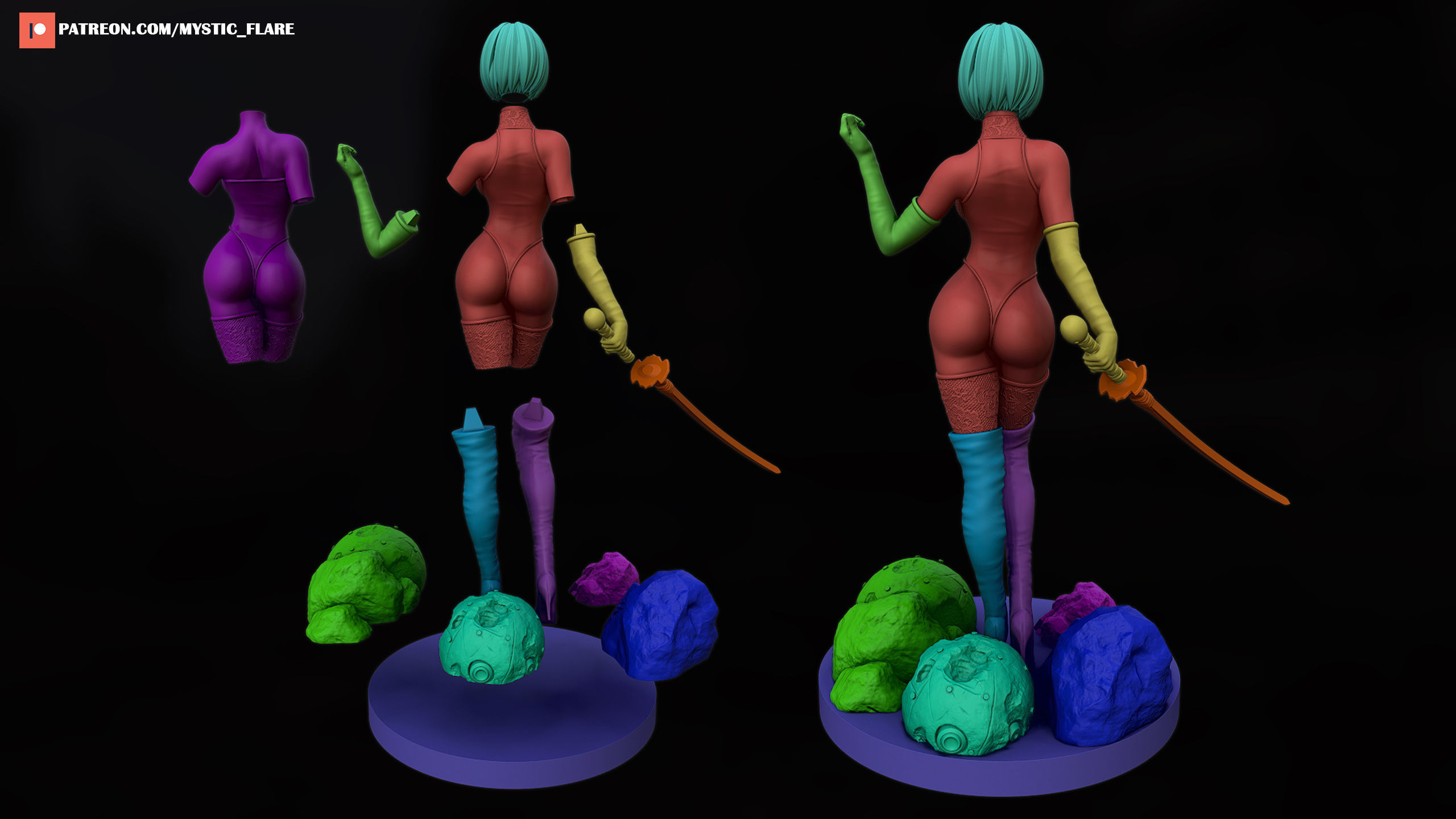 2B - Nier Fanart 3D print model_7