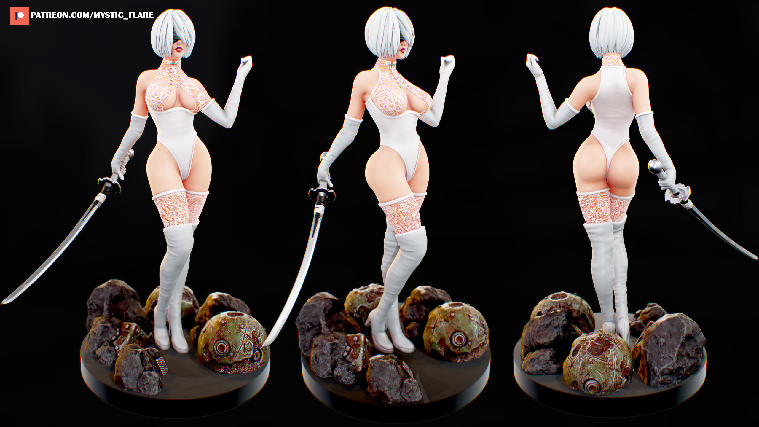 2B - Nier Fanart 3D print model_2